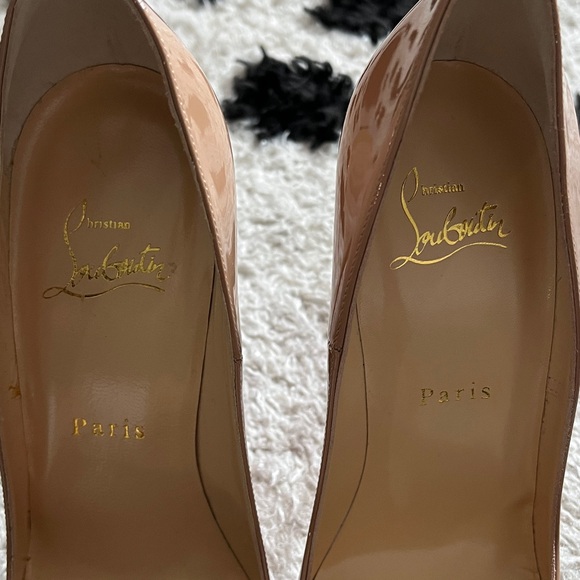 Christian Louboutin size 37.5 so Kate 120 patent nude stilettos new - Picture 4 of 15